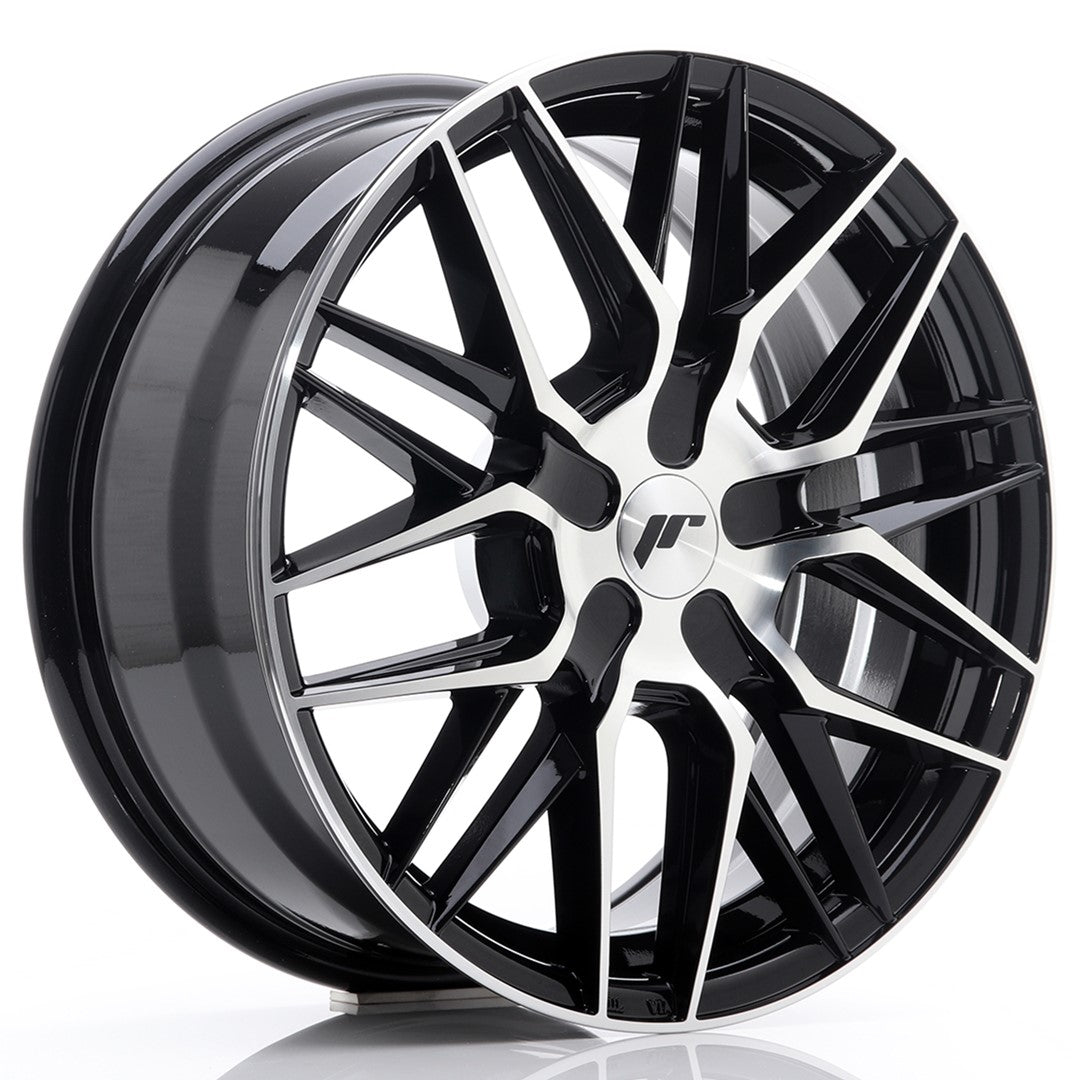 Llanta Japan Racing JR28 17x8 ET25-40 BLANK Gloss Black Machined Face