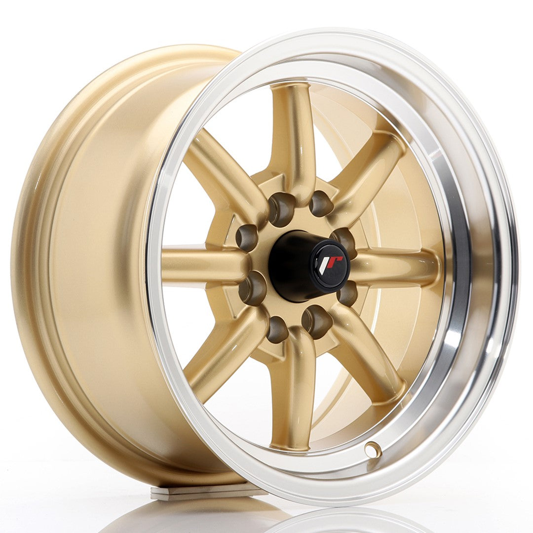 Llanta Japan Racing JR19 14x7 ET0 4x100/114 Gold w/ Machined Lip