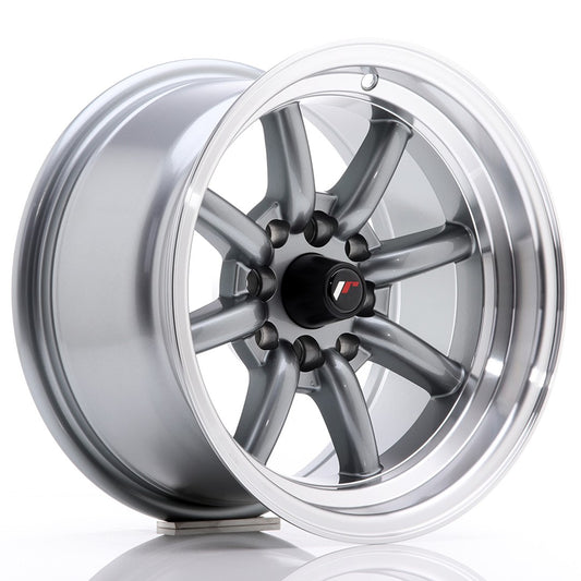 Llanta Japan Racing JR19 14x8 ET-13 4x100/114 Gun Metal w/ Machined Lip