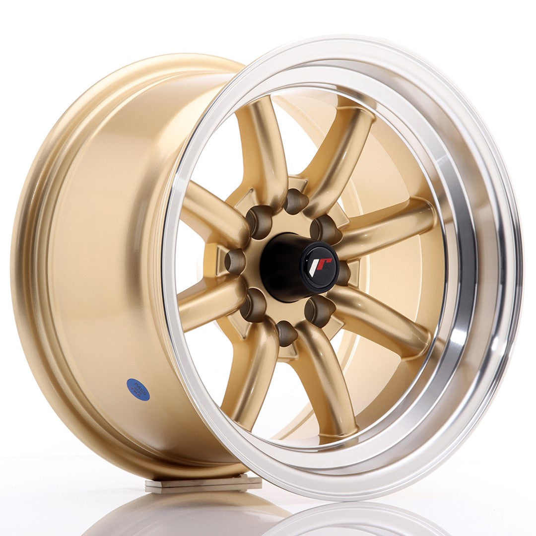 Llanta Japan Racing JR19 14x8 ET-13 4x100/114 Gold w/ Machined Lip