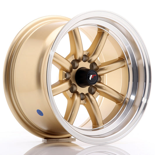 Llanta Japan Racing JR19 14x8 ET-13 4x100/114 Gold w/ Machined Lip
