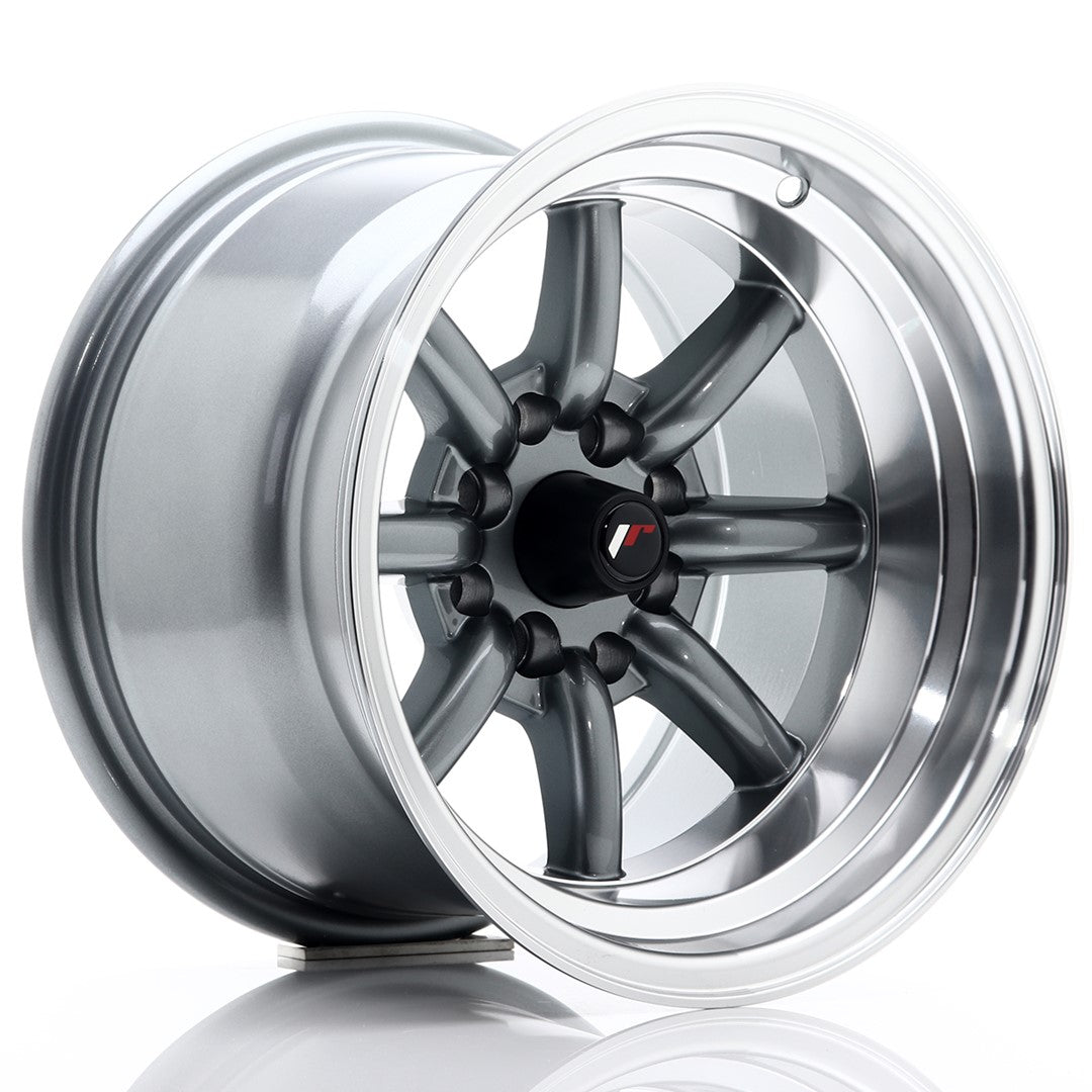 Llanta Japan Racing JR19 14x9 ET-25 4x100/114 Gun Metal w/ Machined Lip