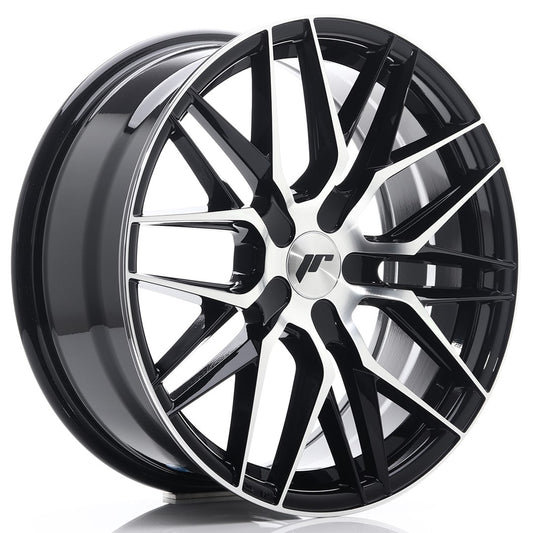 Llanta Japan Racing JR28 18x7,5 ET20-40 BLANK Gloss Black Machined Face