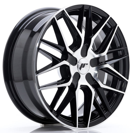 Llanta Japan Racing JR28 17x7 ET20-45 BLANK Gloss Black Machined Face