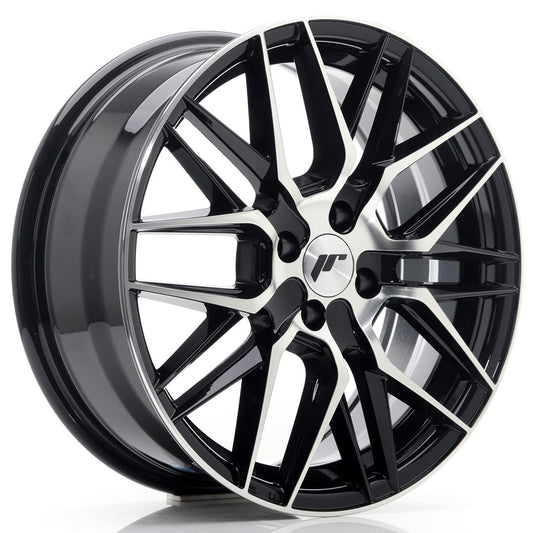 Llanta Japan Racing JR28 17x7 ET40 4x100 Gloss Black Machined Face