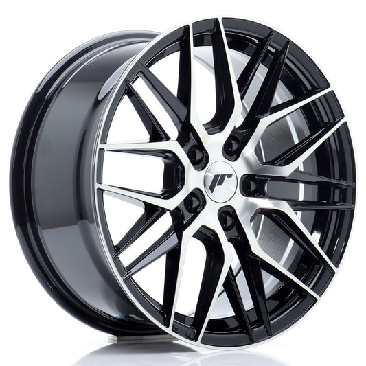 Llanta Japan Racing JR28 17x8 ET40 5x112 Gloss Black Machined Face