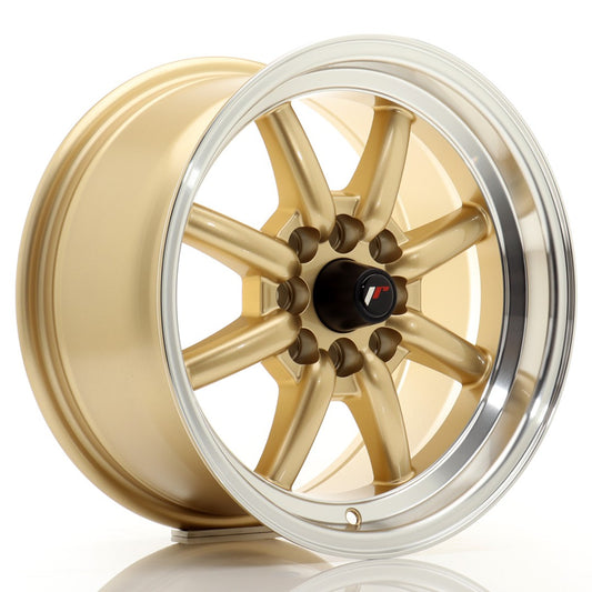 Llanta Japan Racing JR19 15x8 ET20 4x100/114 Gold w/ Machined Lip