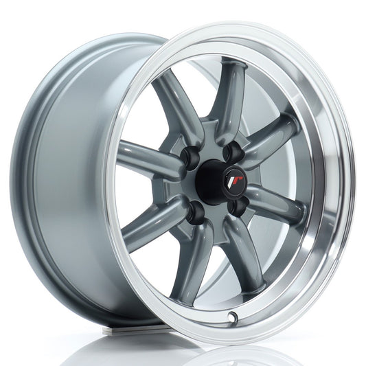 Llanta Japan Racing JR19 15x8 ET20 4x100 Gun Metal w/ Machined Lip
