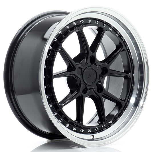 Llanta Japan Racing JR39 18x8,5 ET15-35 5H BLANK Gloss Black w/ Machined Lip
