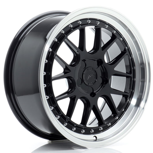 Llanta Japan Racing JR40 18x8,5 ET15-35 5H BLANK Gloss Black w/ Machined Lip