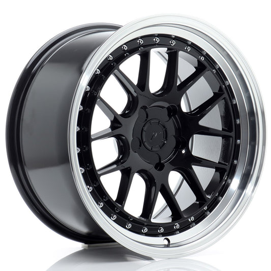 Llanta Japan Racing JR40 18x9,5 ET15-35 5H BLANK Gloss Black w/ Machined Lip