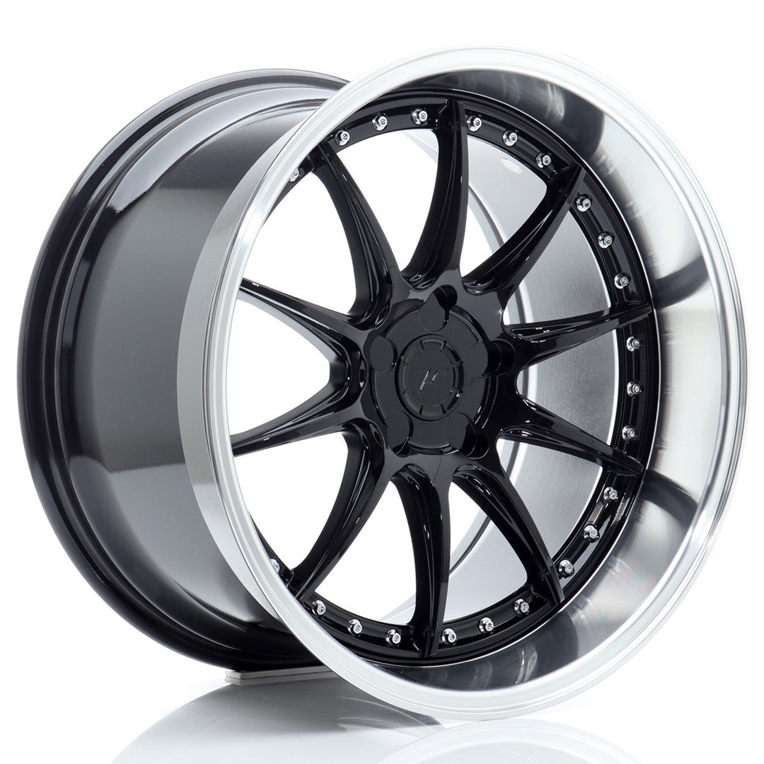 Llanta Japan Racing JR41 19x11 ET12-25 5H BLANK Gloss Black w/ Machined Lip