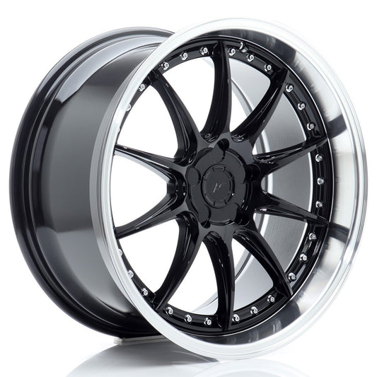 Llanta Japan Racing JR41 19x9,5 ET12-22 5H BLANK Gloss Black w/ Machined Lip