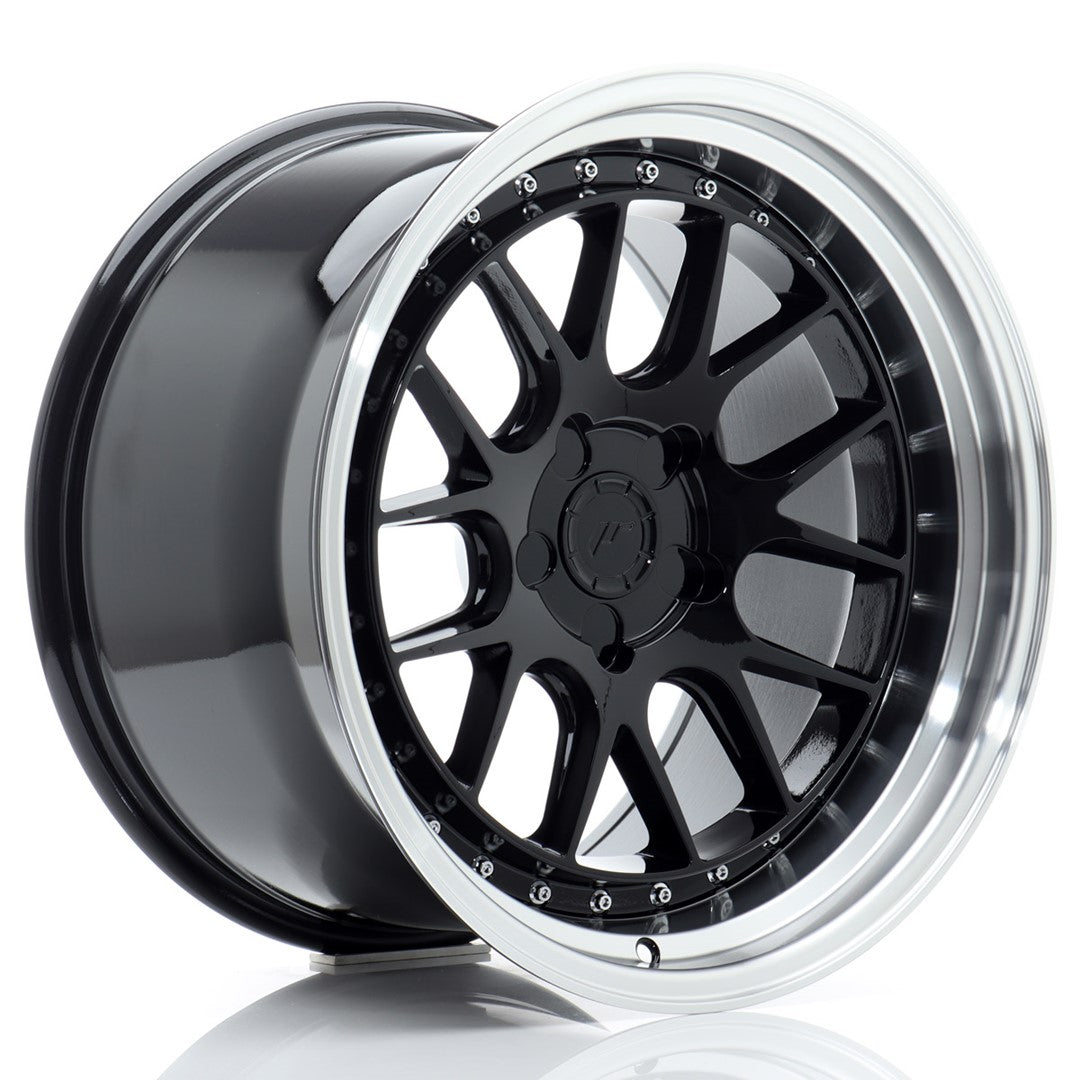 Llanta Japan Racing JR40 18x10,5 ET15-22 5H BLANK Gloss Black w/ Machined Lip