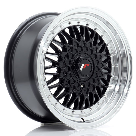 Llanta Japan Racing JR9 16x8 ET25 4x100/108 Gloss Black w/ Machined Lip