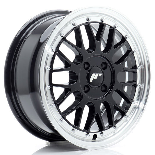 Llanta Japan Racing JR23 16x7 ET40 4x100 Gloss Black w/ Machined Lip