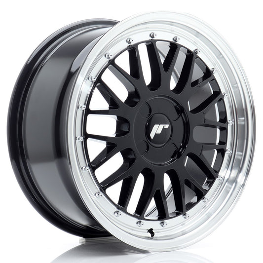 Llanta Japan Racing JR23 17x7,5 ET20-40 4H BLANK Gloss Black w/ Machined Lip