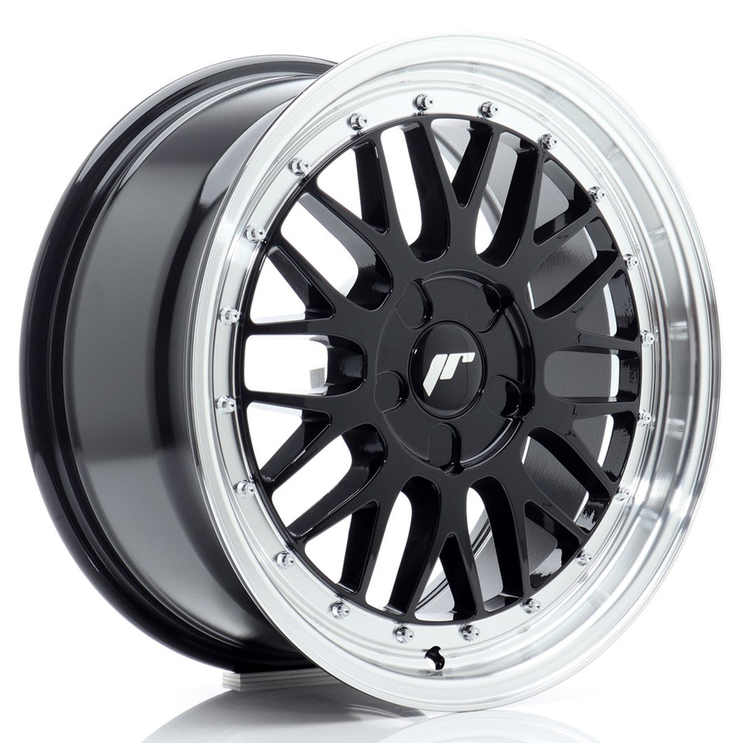 Llanta Japan Racing JR23 17x8 ET20-45 5H BLANK Gloss Black w/ Machined Lip