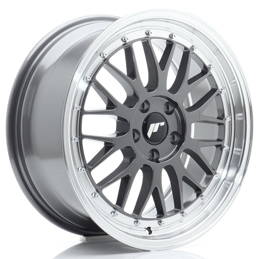 Llanta Japan Racing JR23 18x8 ET40 5x112 Hyper Gray w/ Machined Lip
