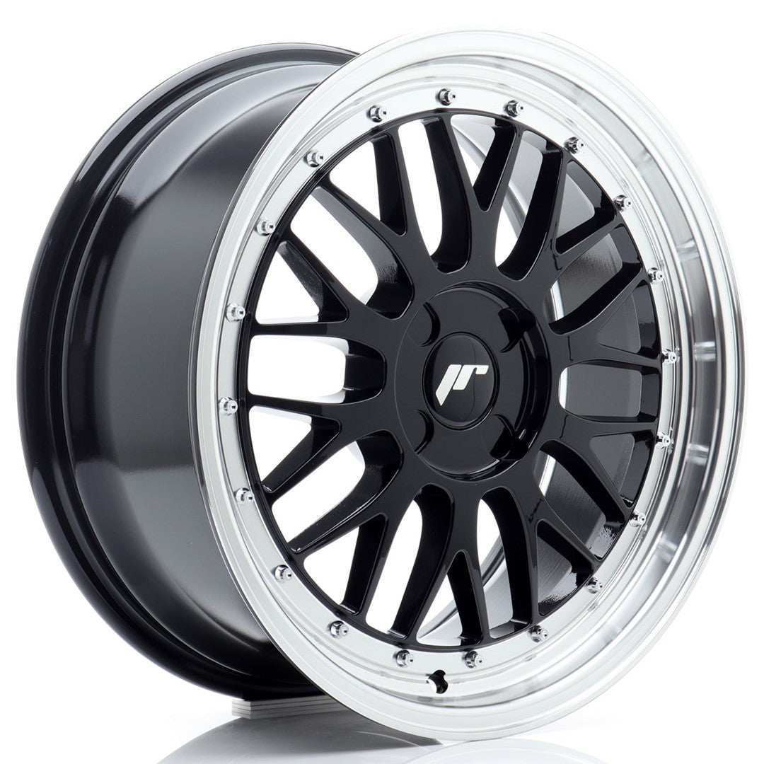 Llanta Japan Racing JR23 18x8 ET20-42 4H BLANK Gloss Black w/ Machined Lip
