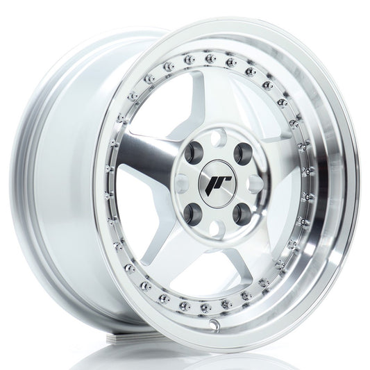 Llanta Japan Racing JR6 15x7 ET35 4x100 Silver Machined Face