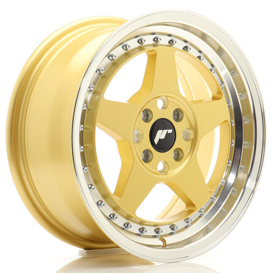 Llanta Japan Racing JR6 16x7 ET35 4x100 Gold w/ Machined Lip