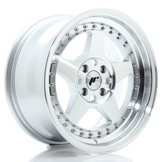 Llanta Japan Racing JR6 16x8 ET30 4x100 Silver Machined Face