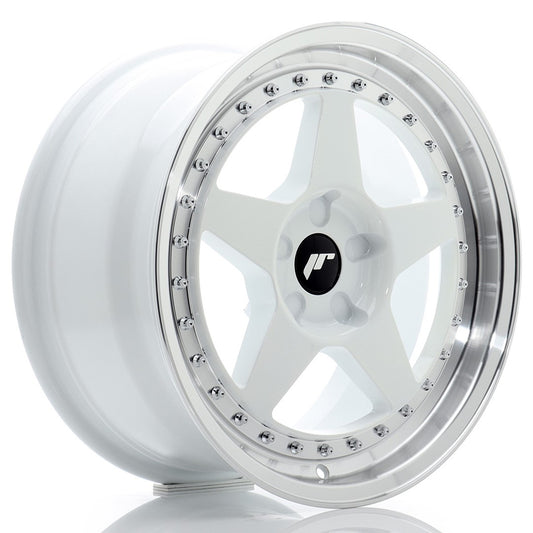 Llanta Japan Racing JR6 17x8 ET20-35 5H BLANK White w/ Machined Lip