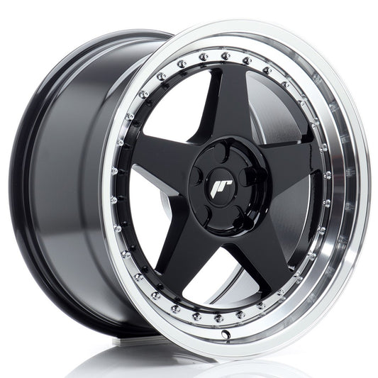 Llanta Japan Racing JR6 18x9,5 ET20-40 5H BLANK Gloss Black w/ Machined Lip