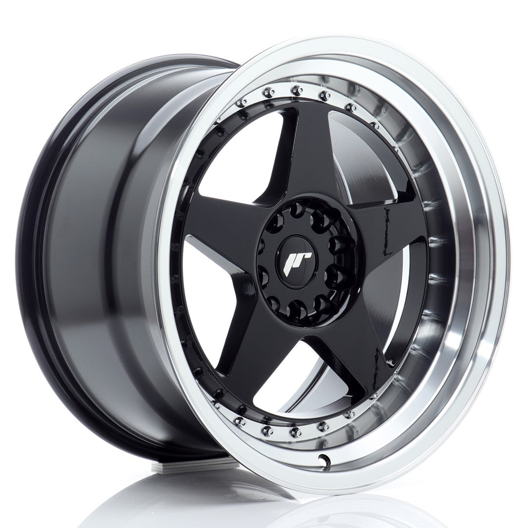 Llanta Japan Racing JR6 18x10,5 ET25 5x114,3/120 Gloss Black w/ Machined Lip