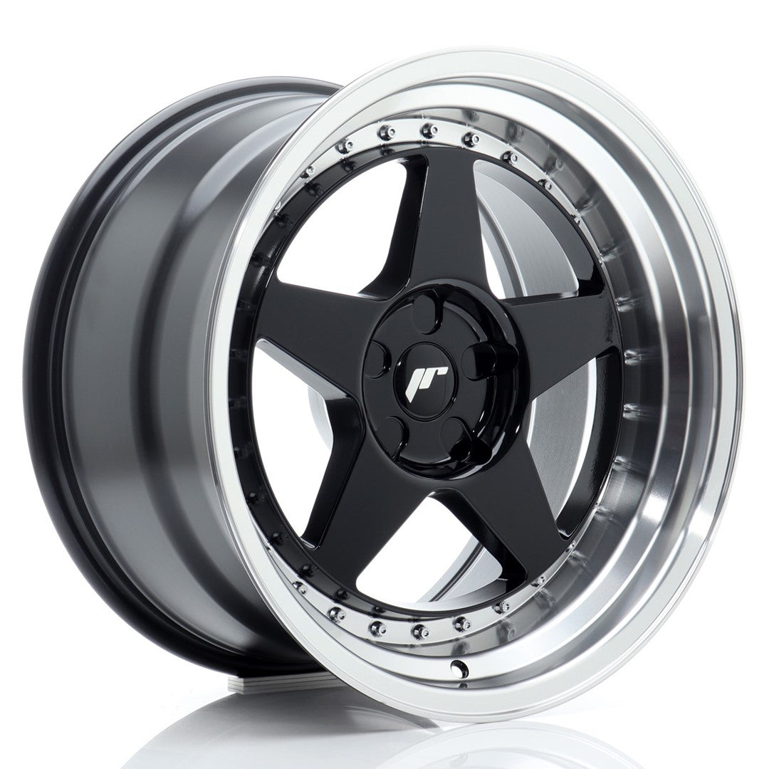 Llanta Japan Racing JR6 18x10,5 ET0-25 5H BLANK Gloss Black w/ Machined Lip