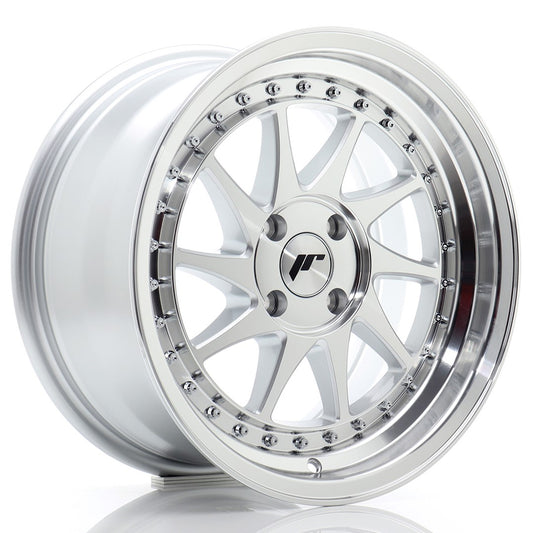Llanta Japan Racing JR26 16x8 ET30 4x100 Silver Machined Face