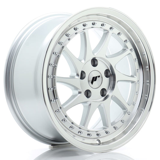 Llanta Japan Racing JR26 17x8 ET35 5x112 Silver Machined Face