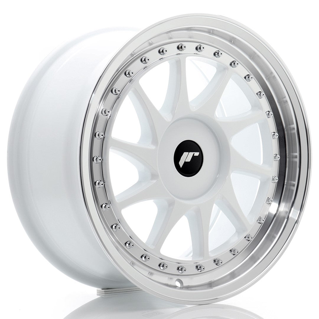 Llanta Japan Racing JR26 17x8 ET20-35 BLANK White w/ Machined Lip