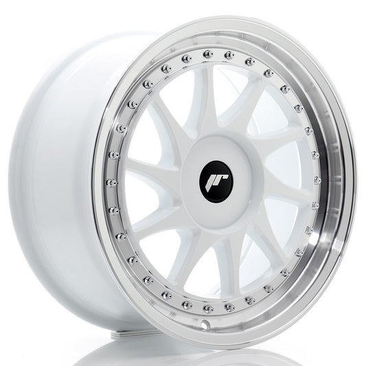 Llanta Japan Racing JR26 17x8 ET20-35 BLANK White w/ Machined Lip
