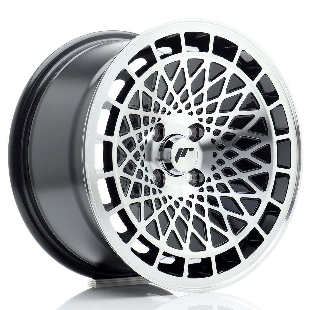 Llanta Japan Racing JR14 15x8 ET25 4x100 Gloss Black Machined Face