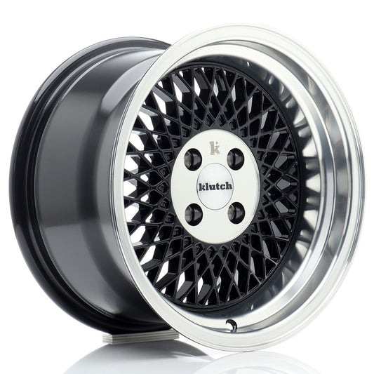 Klutch SL1 15x8,5 ET17 4x100 Gloss Black w/ Machined Lip