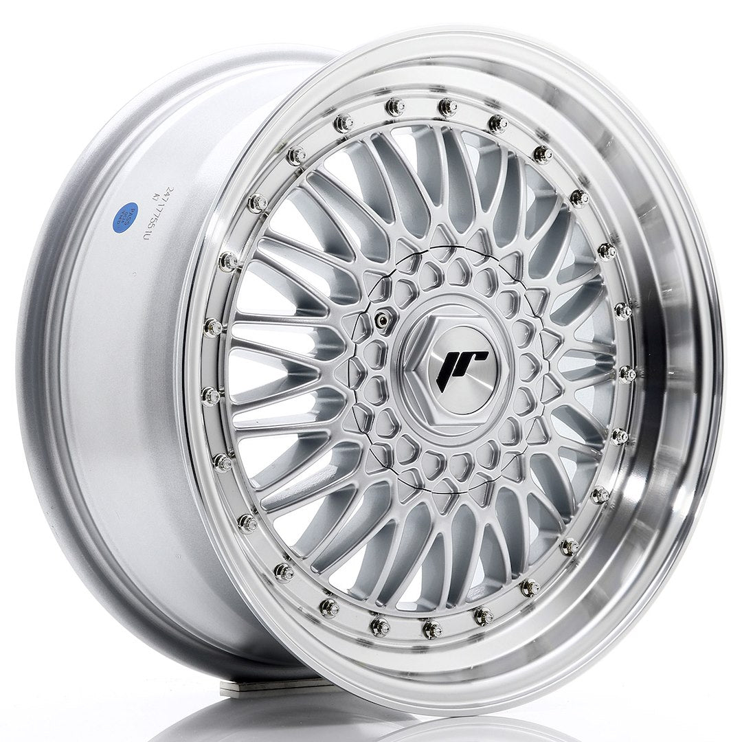 Llanta Japan Racing JR9 17x7,5 ET35 5x112/120 Silver w/ Machined Lip+Silver Rivets